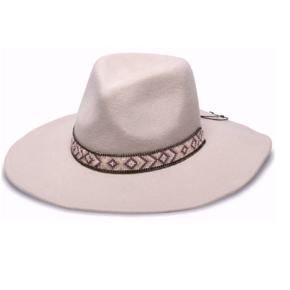 NIKKI BEACH SOUTHWESTERN BEADED WESTERN COWGIRL HAT Boho RTL $150 O/S NWT Rodeo